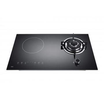 UNO 73cm Gas-Induction Hybrid glass hob -UK7338